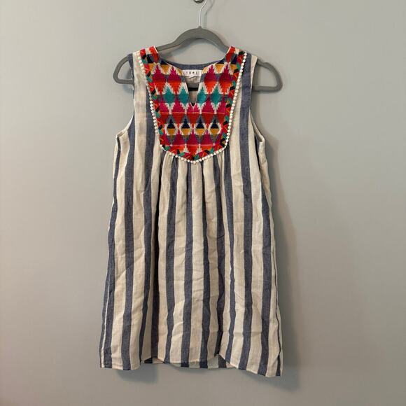 THML size small sleeveless sundress with multi color embroider detail - Picture 1 of 6